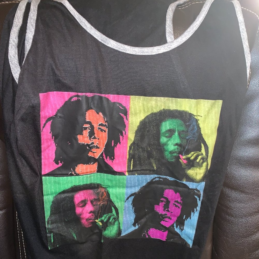 Bob Marley Pop Art Weed Tank top